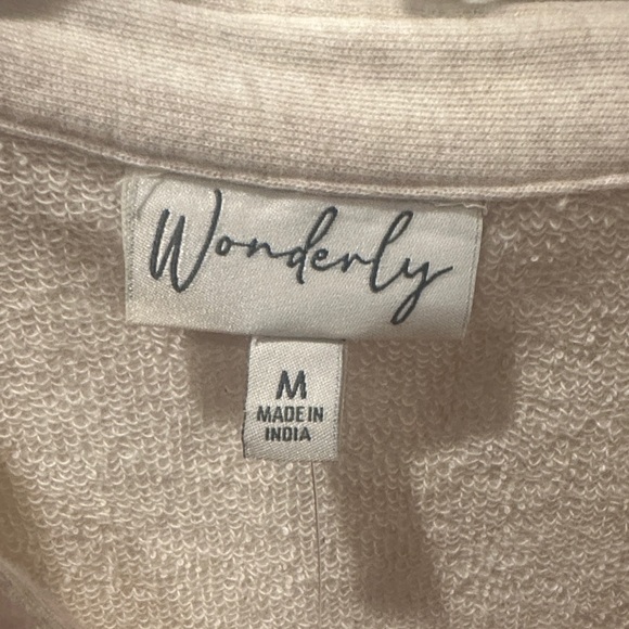 Wonderly Cream Button Down Shirt for Women - Picture 3 of 5